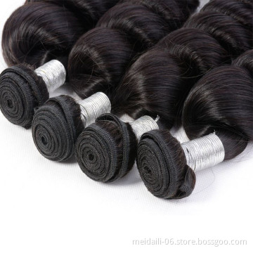 Human Hair Virgin Vendor From China,  Brazilian Virgin Hair Extensions Loose Wave Style Extensions bundles For Black Women